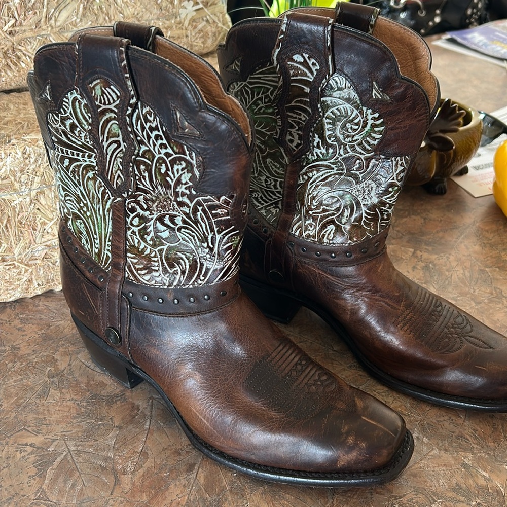 Sonora Leather Cowgirl Boots